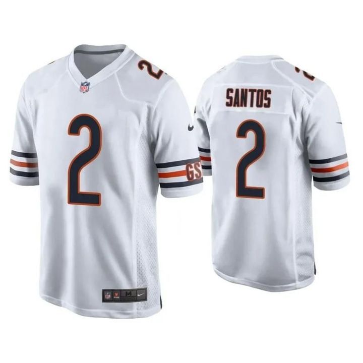 Men Chicago Bears 2 Cairo Santos Nike White Game NFL Jersey